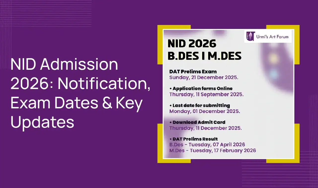 Nid Admission 2026 Notification Exam Dates & Key Updates