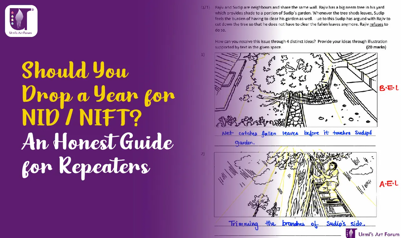 Student deciding whether to take a drop year for NID and NIFT preparation