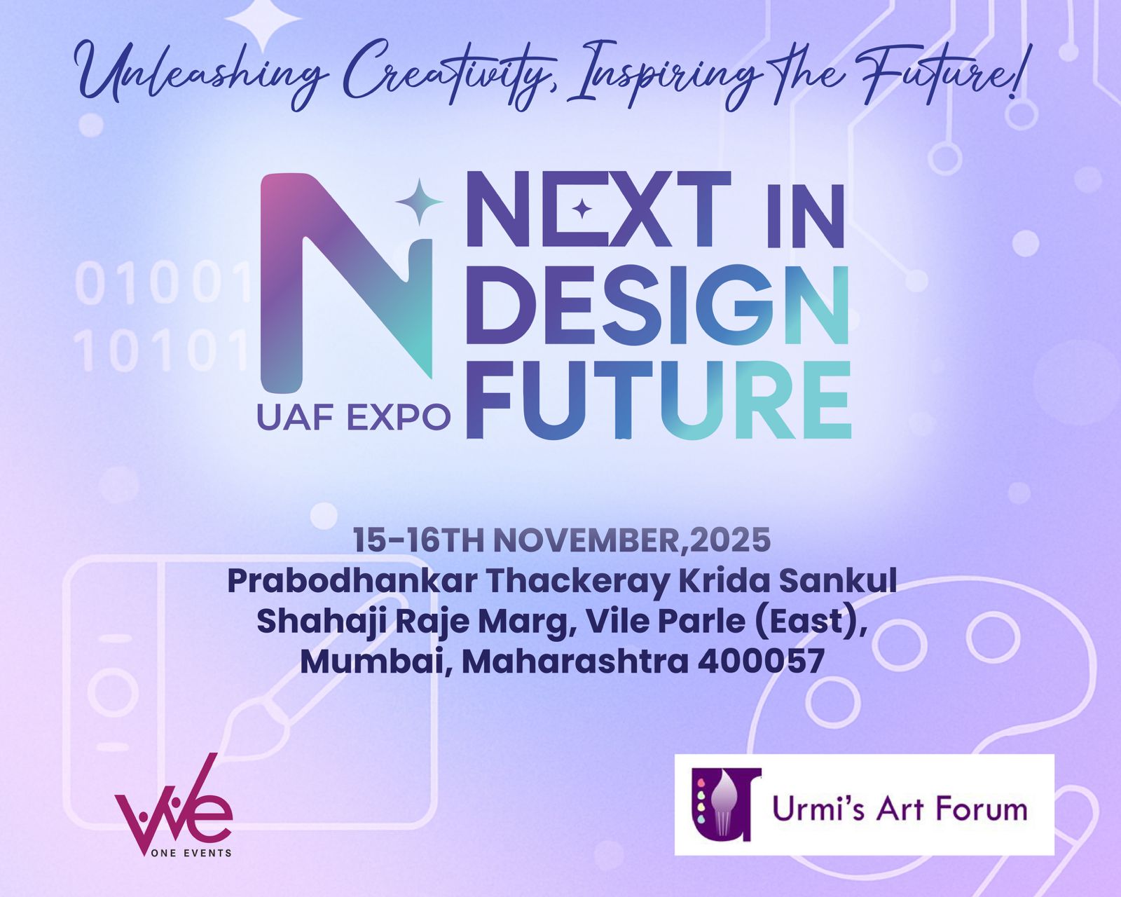 Urmi's Art Forum (uaf) Next In Design Future Expo Banner Image